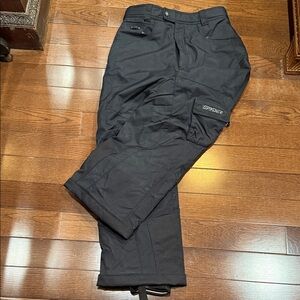 Spyder kids size 16 Black Cargo Ski Pants
